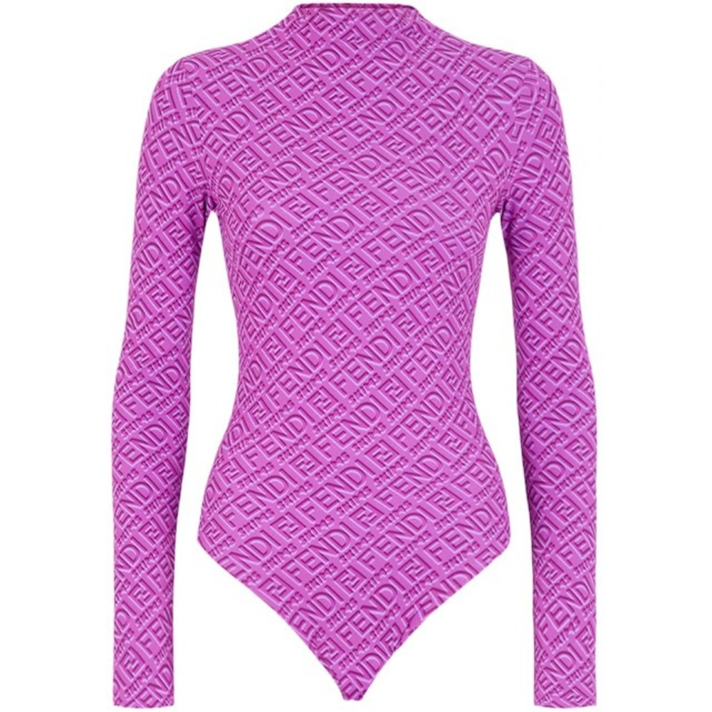 Brand New FENDI X SKIMS Mock Neck Long Sleeve Bodysuit in Size Medium